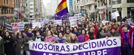 Почти 200 организаций потребовали от испанского правительства отозвать законопроект, ограничивающий аборты, с точки зрения протестующих являющийся откатом на 30 лет в этом вопросе.
