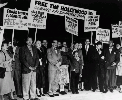Митинг в защиту «голливудской десятки», 1950