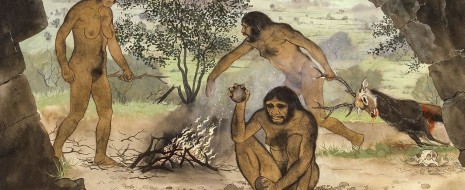 Первые случаи приготовления еды датируются 1 млн лет назад, а повсеместно умение готовить распространилось около 500 тыс. лет назад, но вот регулярно есть мясо наши предки начали гораздо...