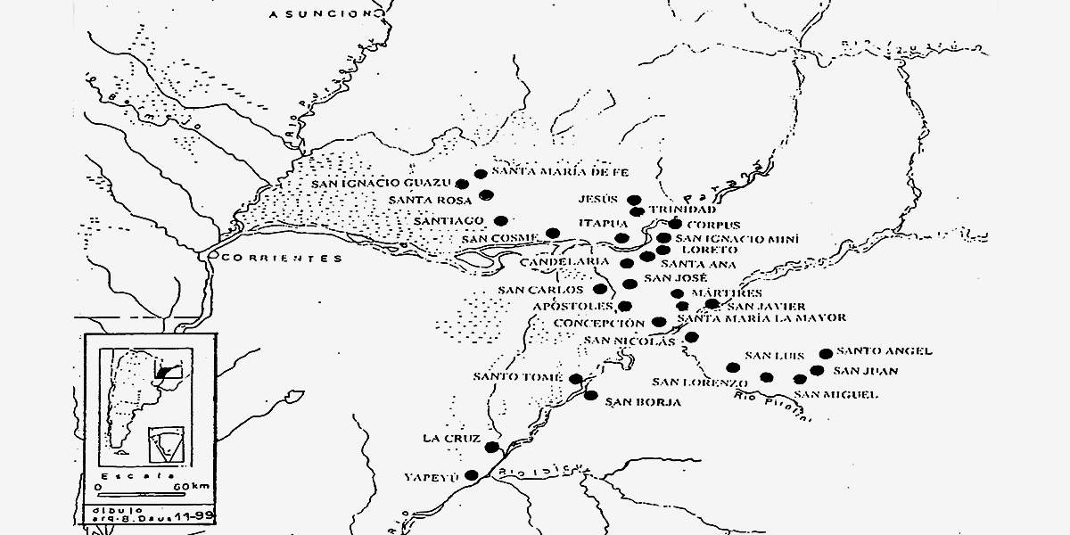 30 иезуитских миссий на карте (источник фото)
