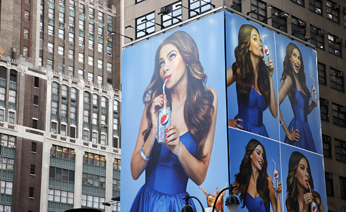 Реклама Кока-Колы в Нью-Йорке