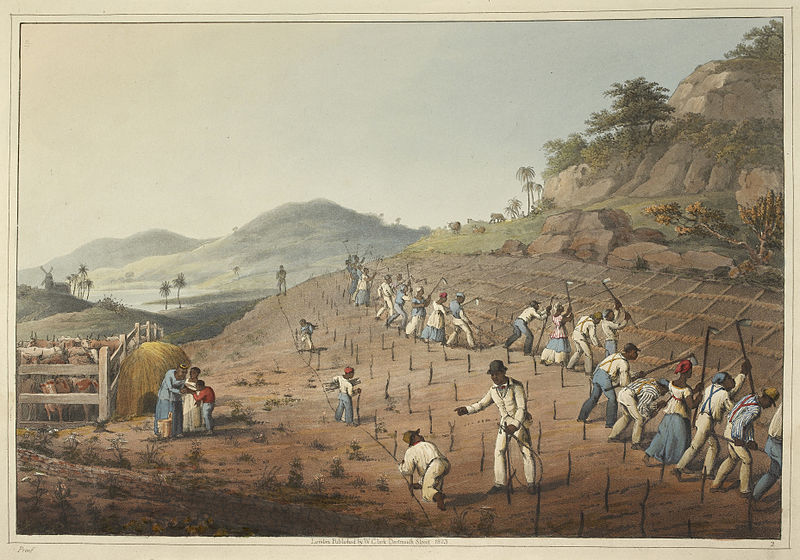 Рабы в британской колонии Антигуа, 1823 г.