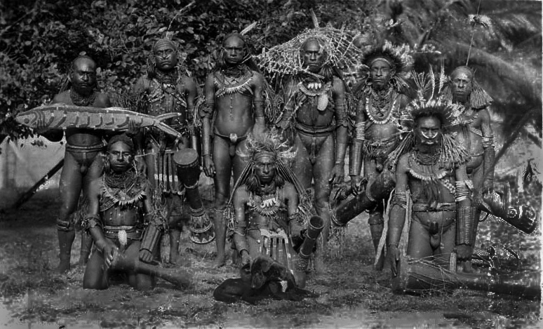 Marind-Anim_men_dressed_for_ceremony,_south_coast_Dutch_New_Guinea