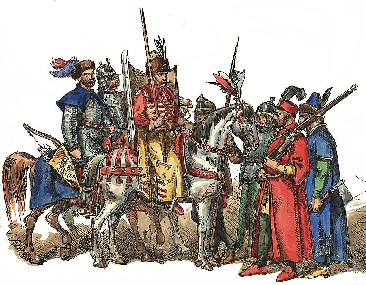 Ян Матейко. Наемные солдаты (жолнеры) войска ВКЛ в XVI веке. 