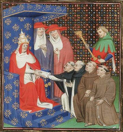 Папа Иннокентий IV отправляет доминиканцев и францисканцев послами к монголам.