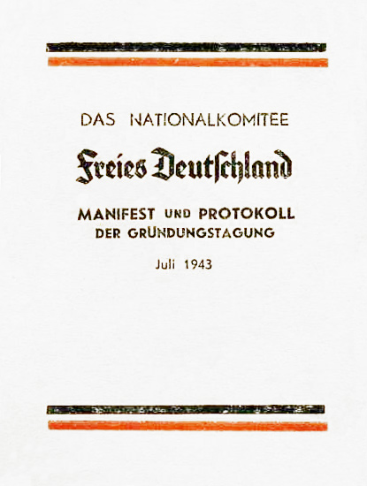 "Свободная Германия" использует чёрно-бело-красный флаг в антинацистской борьбе (1943).