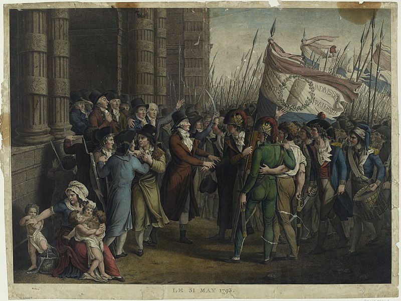 Восстание санкюлотов Парижа 31 мая-2 июня 1793 г., сцена перед Палатой депутатов в Тюильри