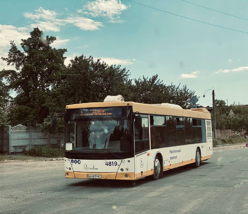 Общественный транспорт, пущенный в Мариуполе уже в мае