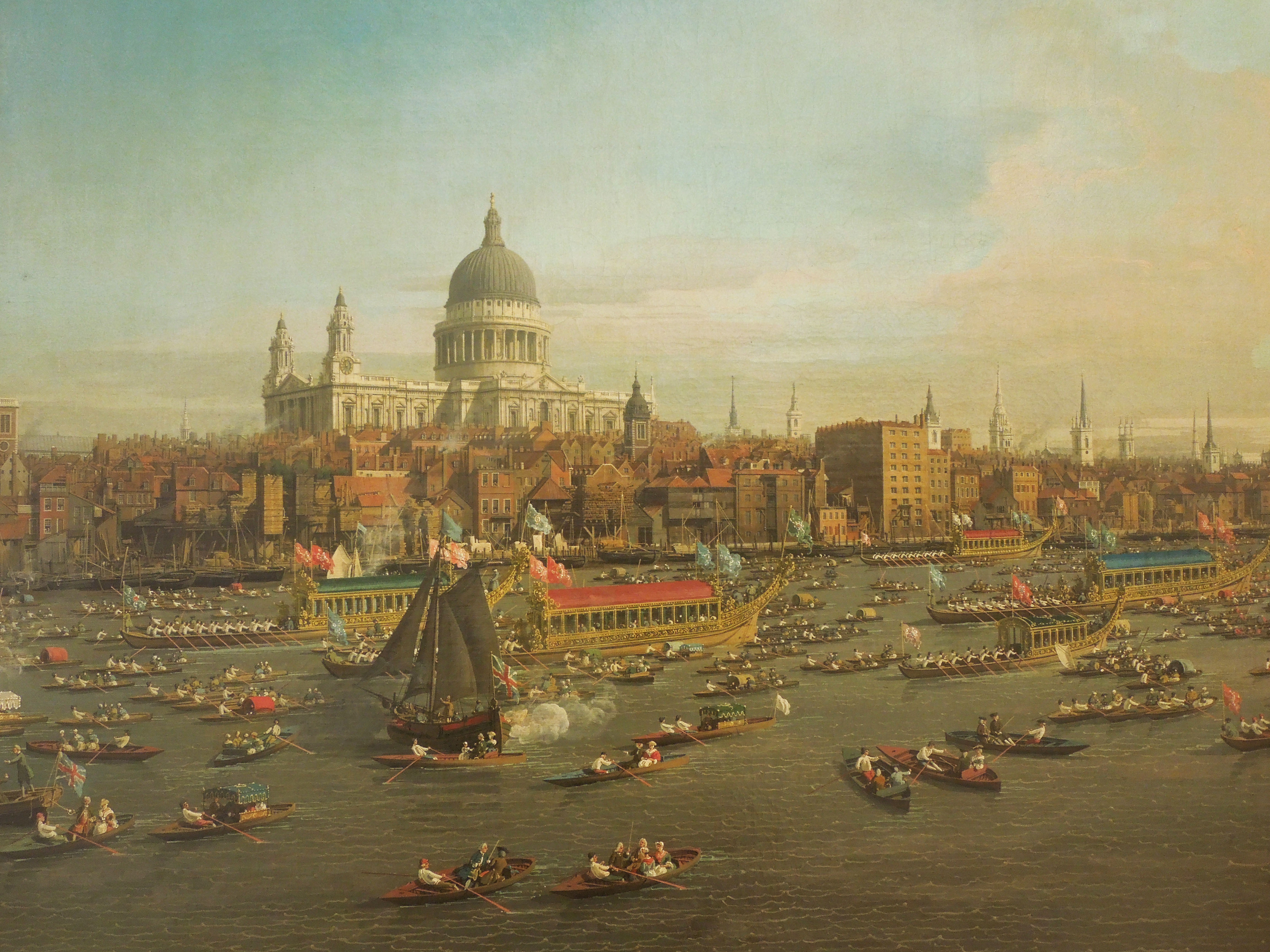 Вид на собор св.Павла с Темзы, в день лорд-мэра. 1740 г.